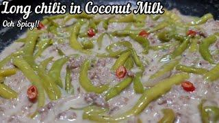 Long chilis in Coconut Milk Recipe | Ginataang Siling Haba