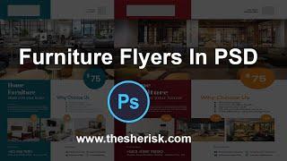 Furniture Flyers Templates In CMYK Color Download For Photoshop |English| |Photoshop Tutorial|