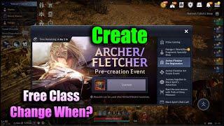 Black Desert Mobile Create Archer Fletcher & Free Class Change When?