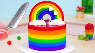  Miniature Rainbow Cake Decorating Recipe | Miniature Cake Recipe  Tiny Cakes