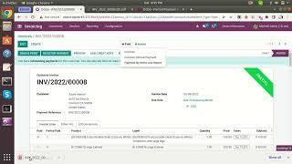 Odoo Partial Payment for Invoice Lines