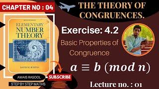 Basic Properties of Congruence | Chapter No 4 | The Theory of Congruences | Elementary Number Theory