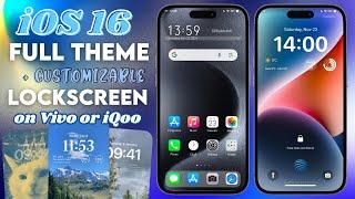 iOS 16 Full Theme + Customizable Lockscreen on Vivo or iQoo