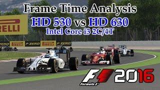 Intel i3 Integrated Graphics - HD 530 vs HD 630 - F1 2016 [BENCHMARK - SPANISH GP]