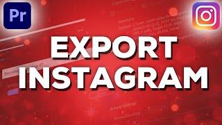 How to export video for instagram in Premiere Pro | Vertical and square video export tutorial