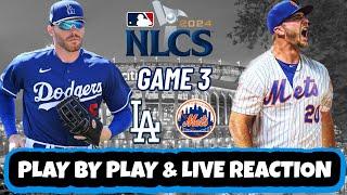 New York Mets vs Los Angeles Dodgers Live Reaction | NLCS | GAME 3 | 10/16/24 | Mets vs Dodgers