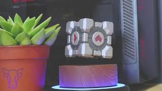 Hovering Companion Cube | Portal 2 Inspired Design by StellarCow