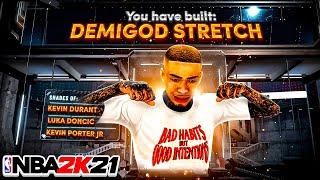 *NEW* DEMIGOD STRETCH BIG BUILD is GAME-BREAKING in NBA 2K21 *RARE* OP BUILD NBA 2K21