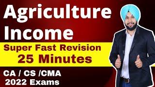 Agriculture Income | Income Tax Revision | May 2022 | CA Inter | CS Exec | CMA Inter