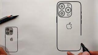HOW TO DRAW IPHONE 14 PRO | DRAWING IPHONE 14 PRO TUTORIAL