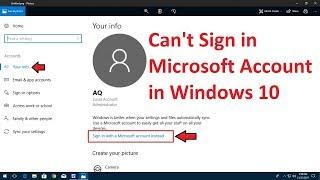 How To Fix Can't Login Microsoft Account In Windows 10