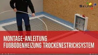 Selfio Fußbodenheizung Trockenestrichsystem / Trockenbau verlegen - ideal für Heimwerker
