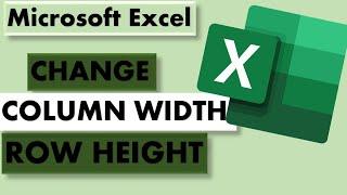 How to Change Column Width and Row Height