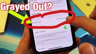 iPhone X/XS/XR/11: Auto-Lock is Grayed Out? FIXED!