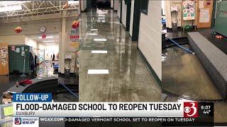 Flood-damaged Vermont school set to reopen on Tuesday