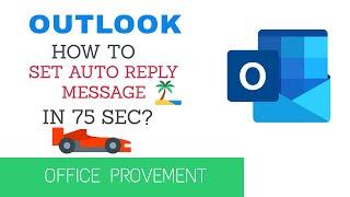 Outlook   How to set auto reply message