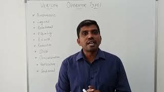 Verilog Operators and its Types  | Arithmetic & Logical Operator | VLSI Design | S VIAJY MURUGAN