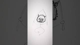 Drawing Inosuke, Zenitsu, Tanjiro | StickManTrio  #shorts  #animedrawing  #demonslayer