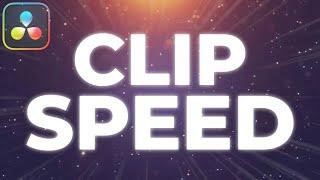 How To ADJUST CLIP SPEED In Davinci Resolve 19 Tutorial