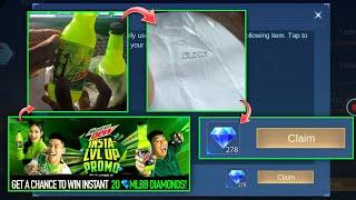 How to Claim Mountain Dew Free Diamond Redemption Codes for Mobile legends