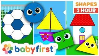 Learn Shapes for Children | Shapes School | Educational Video | Boat | Soccer | 1 Hour | BabyFirst