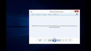 Solved: Windows photo viewer can't open this picture because you don't have correct permission