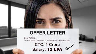 The Truth About ₹1 CRORE SALARY Package | CTC vs In-hand Explained