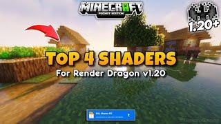 Top 4 Shaders For Minecraft Pe 1.20 Render Dragon || Shaders For Mcpe 1.20+ [ for Low & Device ]