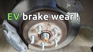 Electric vehicle brake wear at 40k miles (on a Hyundai Ioniq 38kWh)