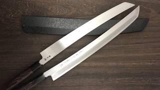 Sakai Takayuki ZANGETSU Ginsan Silver Steel No.3 Sword-like Sakimaru-Takohiki(Sashimi) Knife 390mm