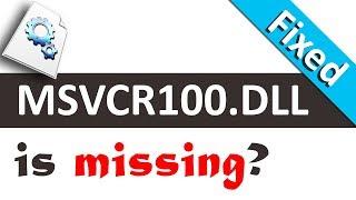 MSVCR100.dll is missing in your Windows PC?