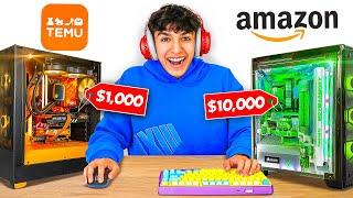 Little Brother Tests Amazon VS Temu Gaming PC's To Play Fortnite!