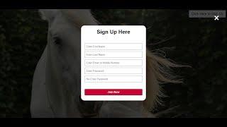Awesome Overlay Signup Form | HTML, CSS and JavaScript
