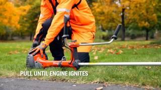 How to start a petrol brushcutter
