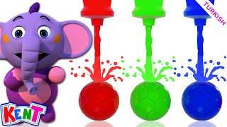 Cartoon | Learn Colors With Soccer Balls | Kent The Elephant Turkish