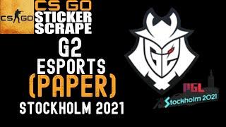 CSGO - Sticker | G2 Esports (Paper) | Stockholm 2021 4K Scrape - Counter Strike (CLEAN SCRAPE)