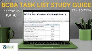 Complete 6th Edition BCBA® Task List Study Guide | BCBA® Exam Task List Sixth Edition Review | F-I