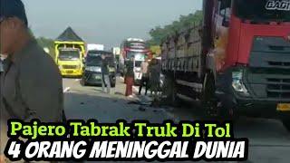 Pajero Ancur Tabrak Truk Hingga Ringsek Di Tol Batang Semarang