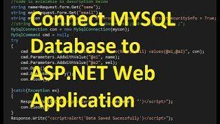 How to Connect MYSQL Database to ASP.NET Web Application