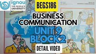 UNIT 9: UNDERSTANDING EXTERNAL  BUSINESS CORRESPONDENCE–II// BEGS186 #ignou #begs186UNIT9 #hindi
