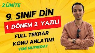 9. Sınıf Din Kültürü 1. Dönem 2. Yazılıya Hazırlık  - Özet Konular