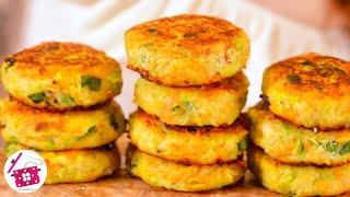 Zucchini is tastier than meat! Grate zucchini and potatoes Quickly and incredibly tasty! Such yum..