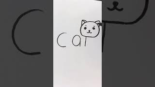 How to draw a simple Cat   #SimpleArt #Shorts #drawing #draw #art #paint