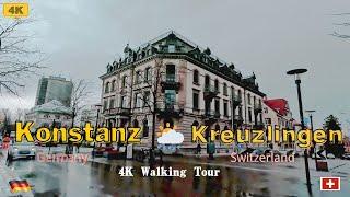 [Wind & Rain]Konstanzkreuzlingen|4k Walking Tour|| Konstanz germany | kreuzlingen Swit zerland