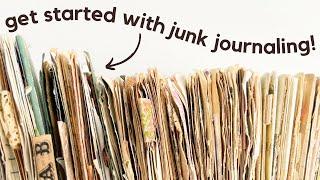 Junk journaling for beginners  Page ideas, upcycling papers & EASY no-sew journal!
