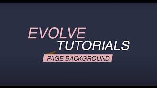 Evolve Authoring: How to change a page background