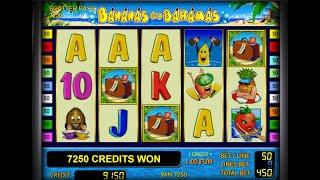 FIRST SPIN JACKPOT ,Bananas Go Bahamas. 45 bonus games.  