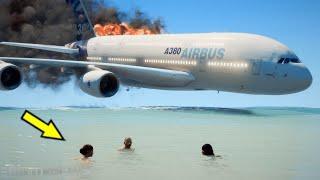 Air Plane KLM a380 Crash over U.A.E Today #shorts #fyp #gta5 #plane_crash #emirates