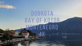 Walking along The Bay of Kotor in Dobrota Montenegro