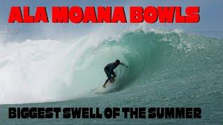 BIGGEST SWELL OF THE SUMMER (4K Raw) Ala Moana Bowls